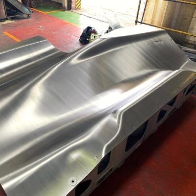 metal bodywork after mechanical polishing service